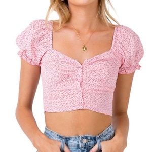 Princess Polly pink floral blouse top💓